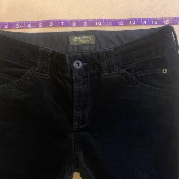 Eddie Bauer Womens Black Velvet Pants - 8 Bootcut 30" Inseam - Picture 7 of 8